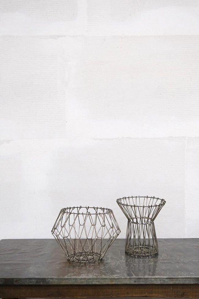 Panier en fil multifonction 'Script' - Fer