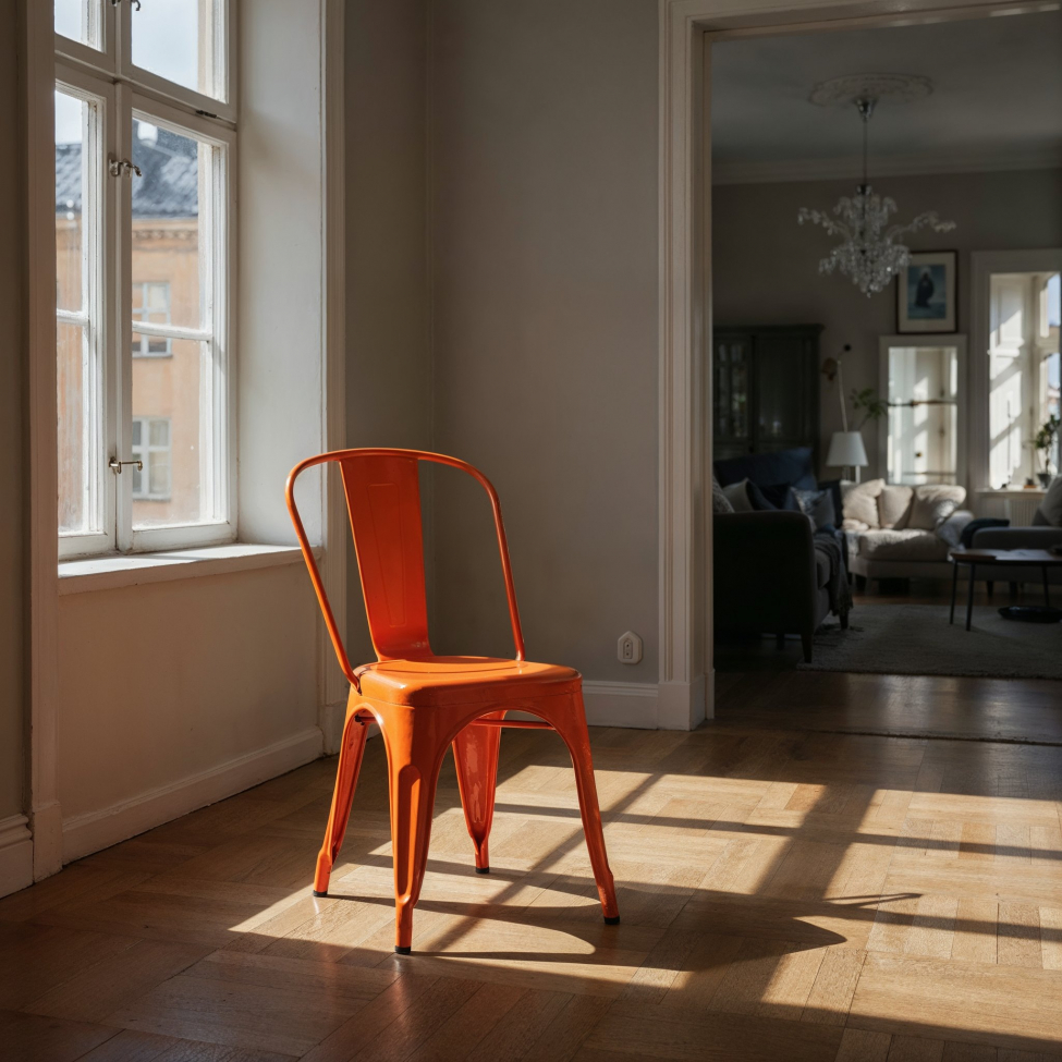 Chaise 'Montmartre' - Laque orange