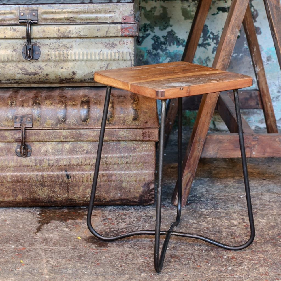 Tabouret 'Industrial' 46cm - Bois