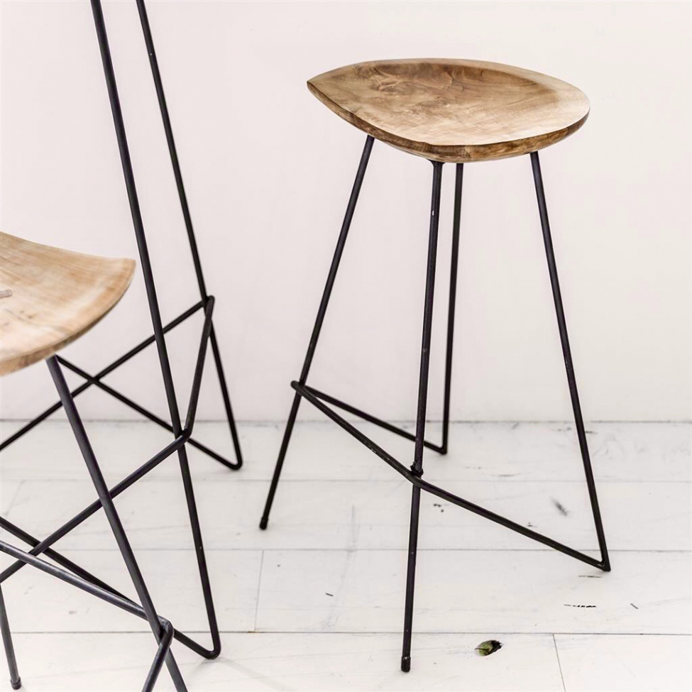 Tabouret 'Teak' 77cm - Nature