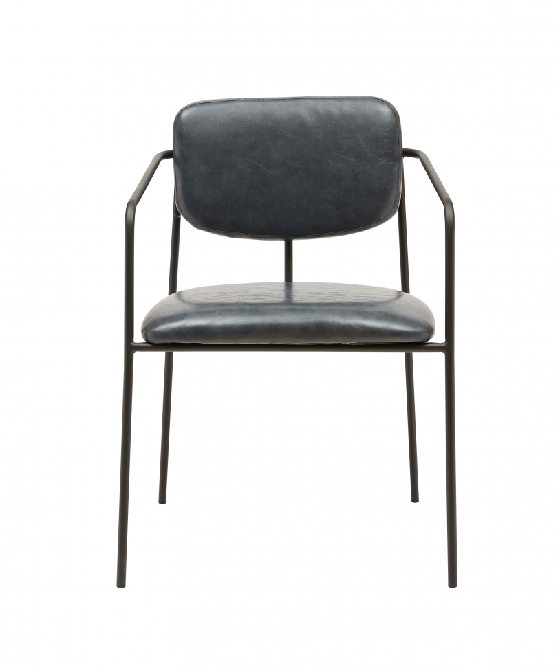 Fauteuil à accoudoirs 'Ebba' - Gris foncé