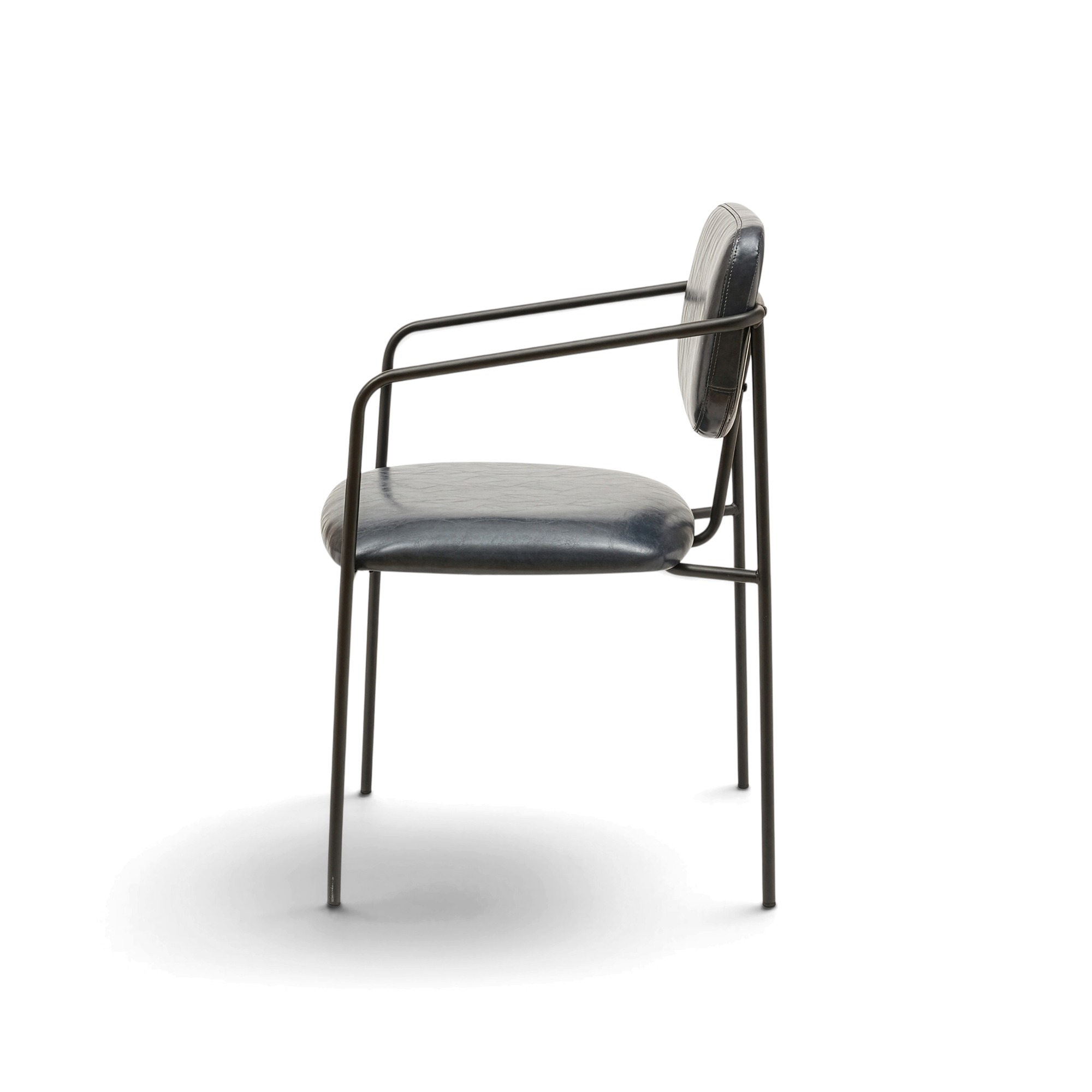 Fauteuil à accoudoirs 'Ebba' - Gris foncé