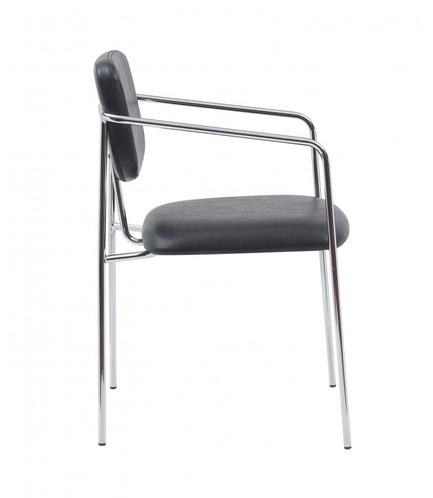 Fauteuil à accoudoirs 'Ebba' - Noir/Argent