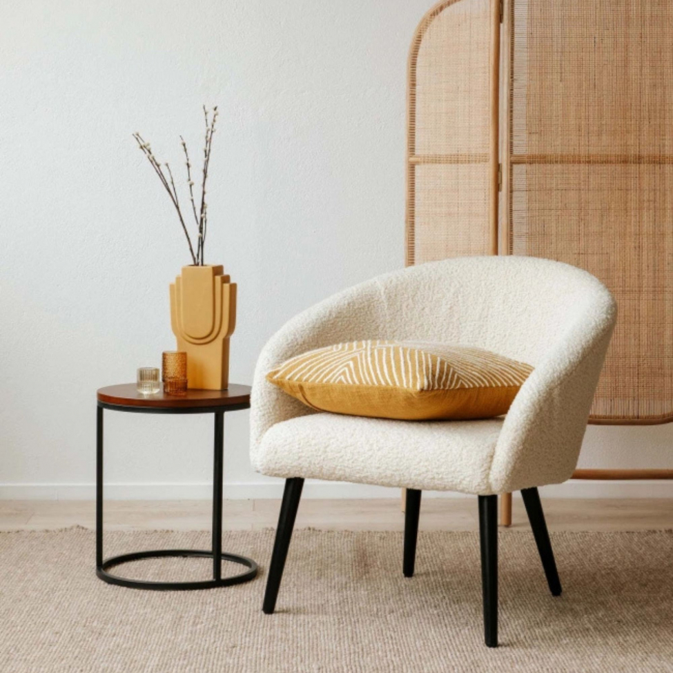 Fauteuil 'Puffy' - Blanc/Teddy