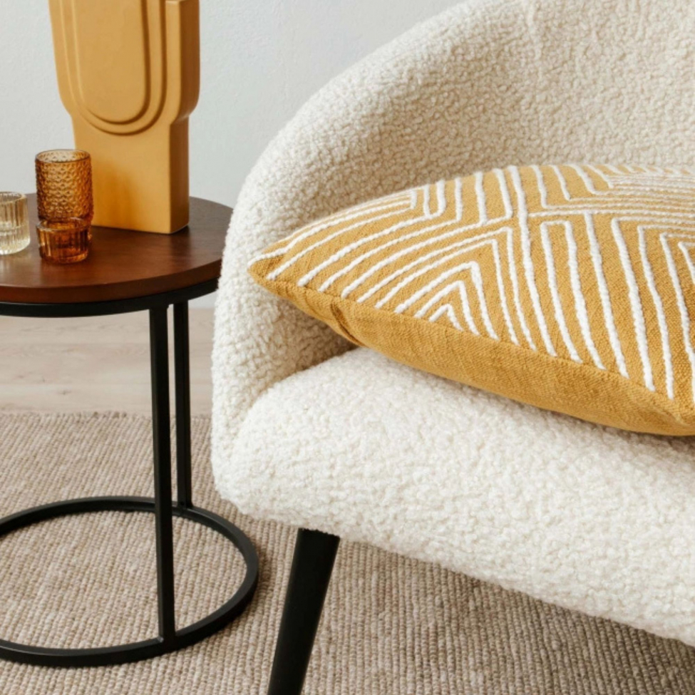 Fauteuil 'Puffy' - Blanc/Teddy