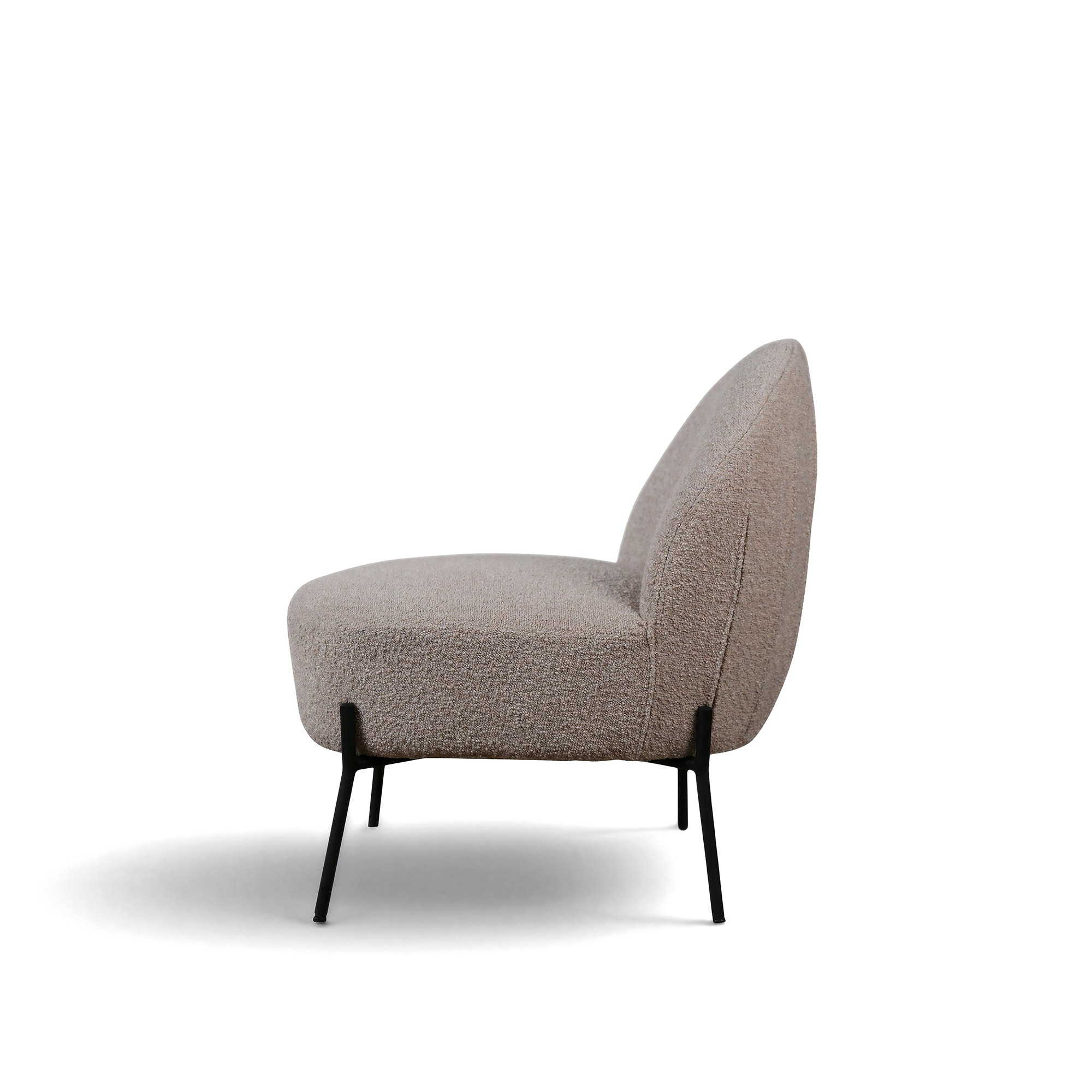 Fauteuil 'Gori' - Beige/Bouclé