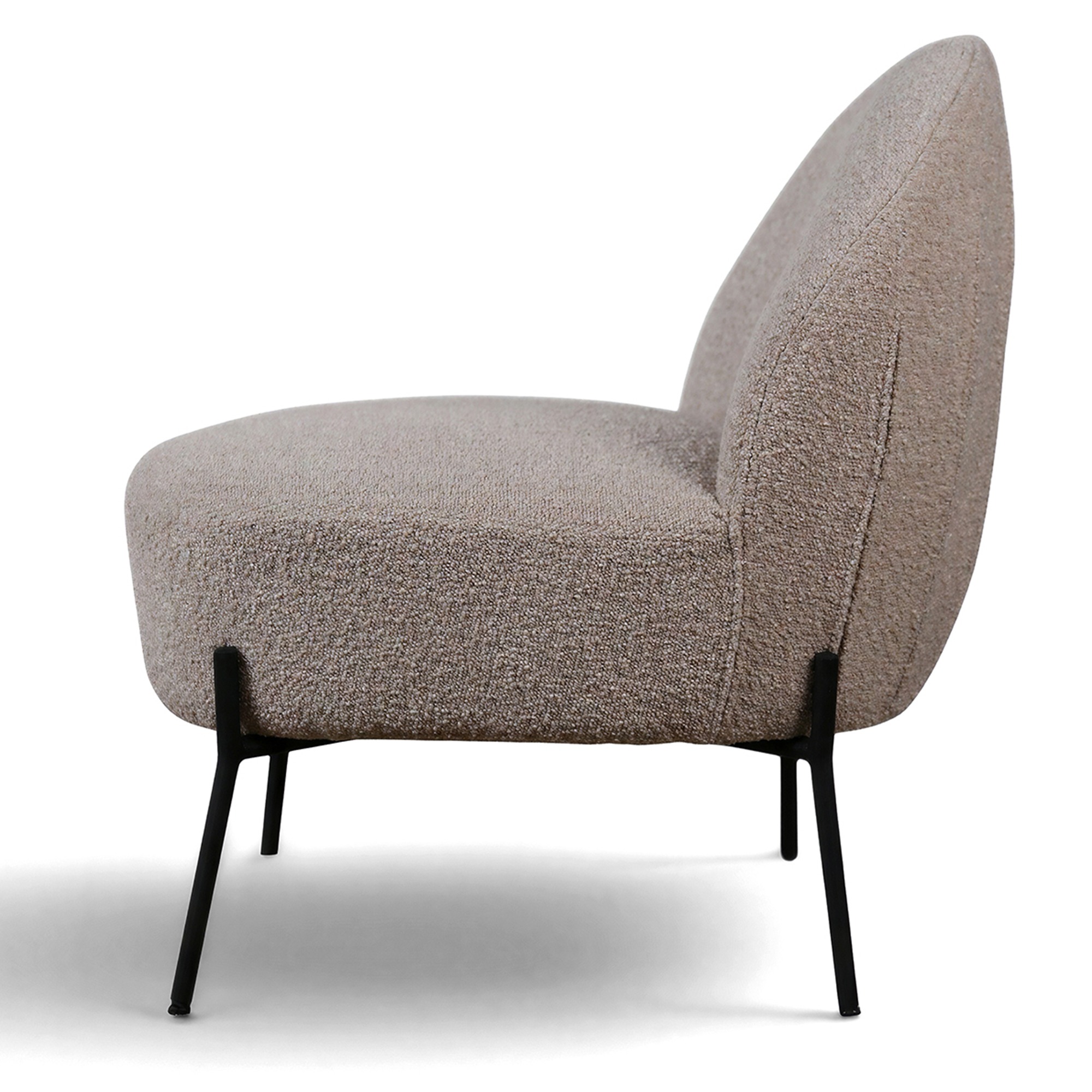 Fauteuil 'Gori' - Beige/Bouclé