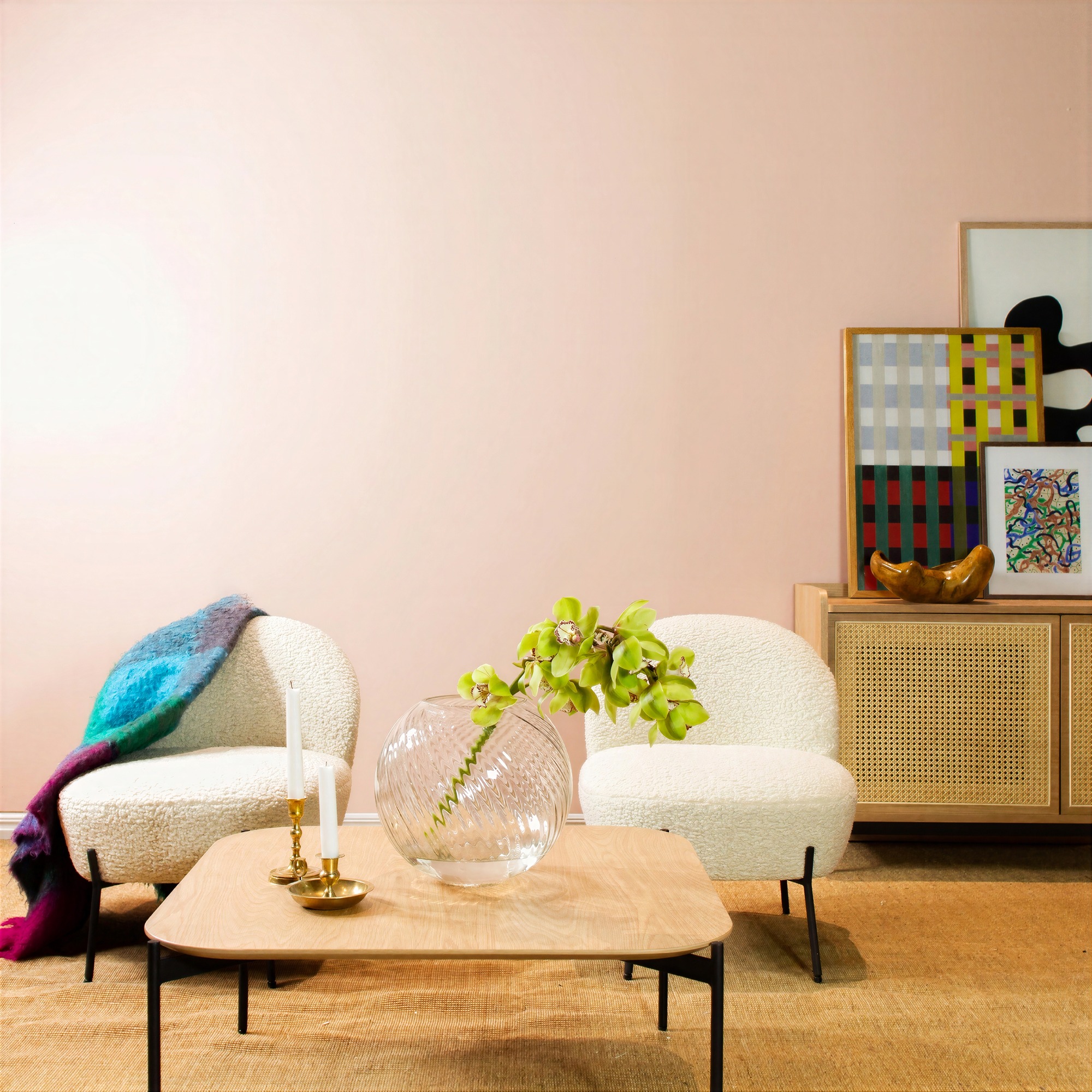 Fauteuil 'Gori' - Blanc/Teddy