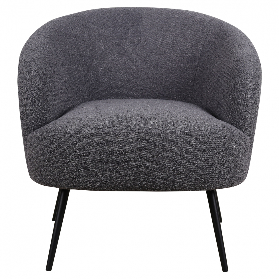 Fauteuil 'Capri' - Gris foncé/Bouclé