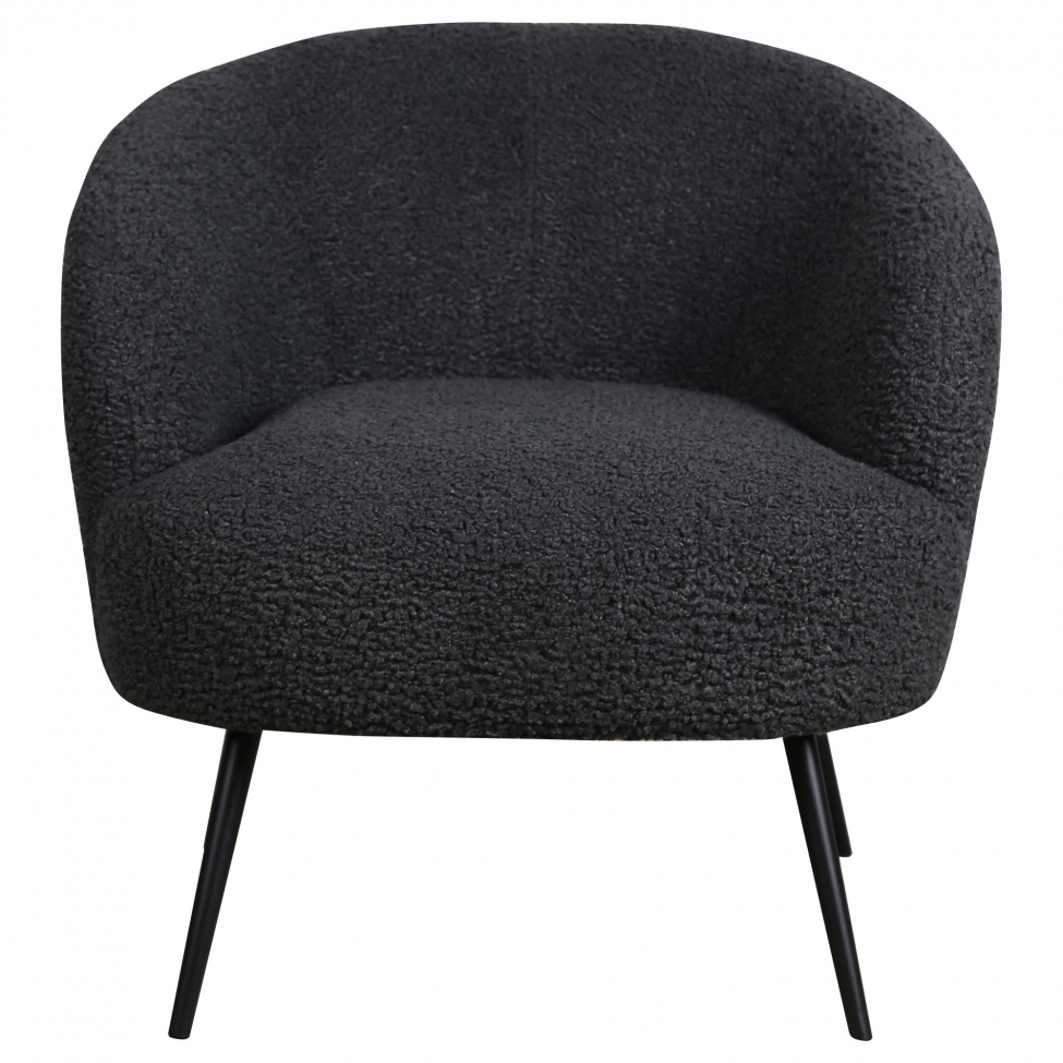 Fauteuil 'Capri' - Gris/Bouclé