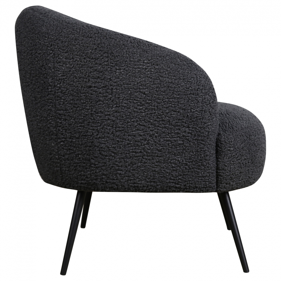 Fauteuil 'Capri' - Gris/Bouclé