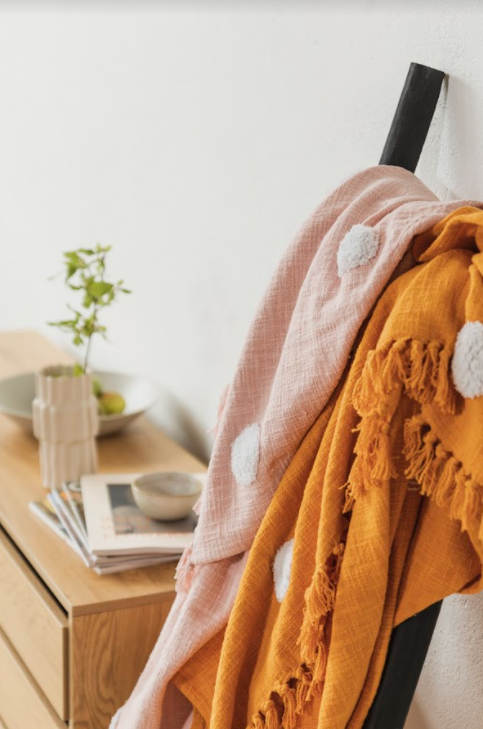 Plaid 'Dots' - Orange