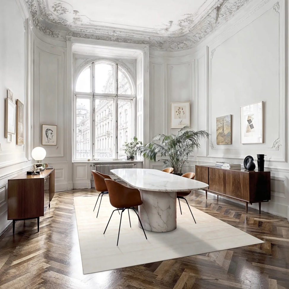 Tapis en viscose 'Jodhpur' 70x300cm - Beige clair