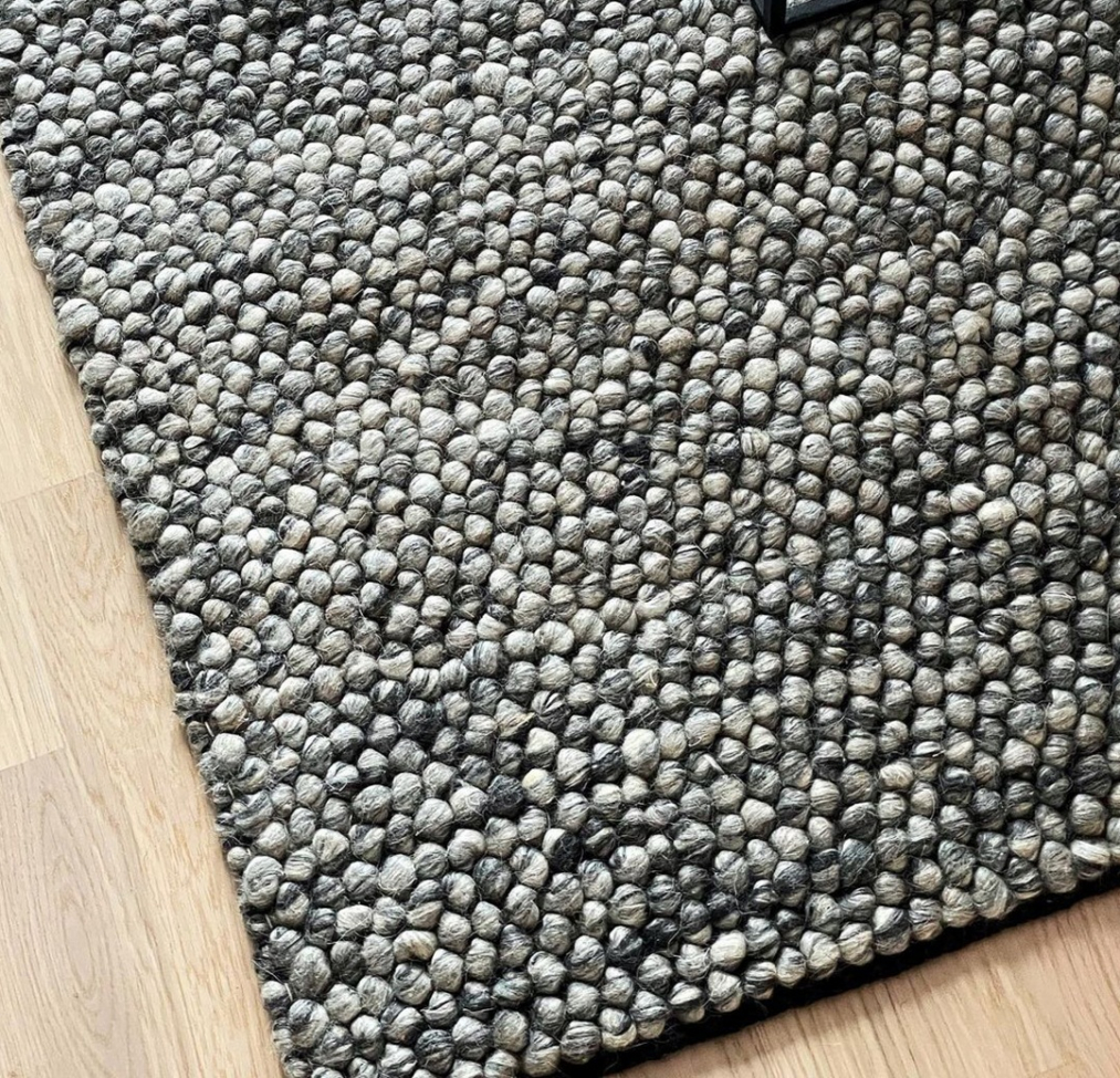 Tapis en laine 'Avafors Wool Bubble' 160x230cm - Gris