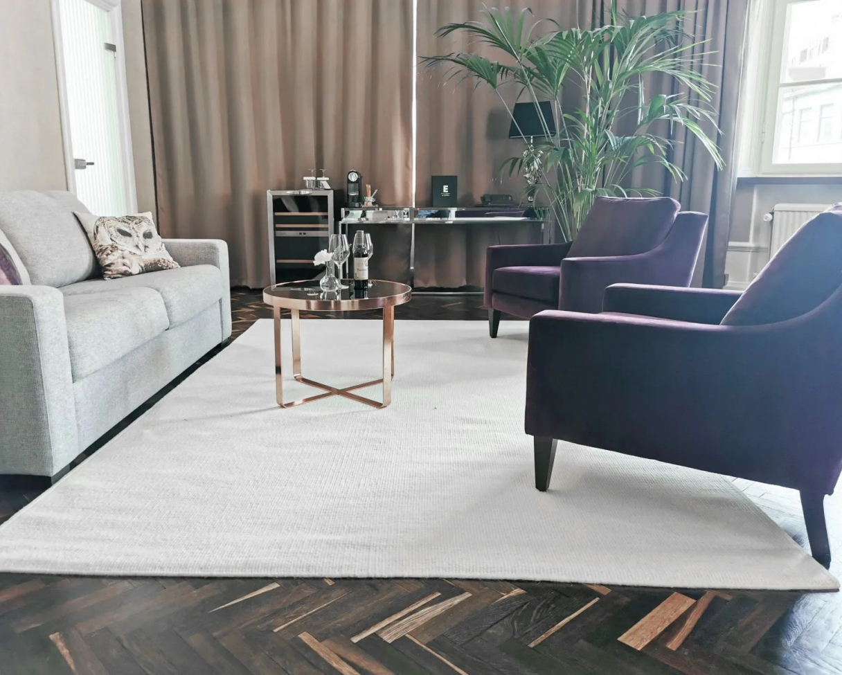 Tapis en laine 'Hamilton' 160x230cm - Blanc