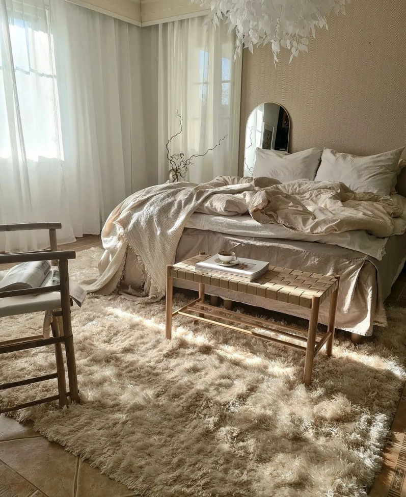 Tapis 'Janjira' 80x250cm - Blanc cassé