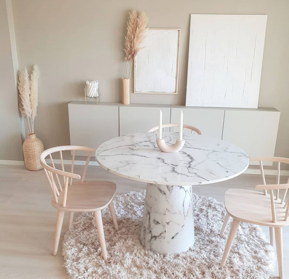 Tapis rond 'Janjira' 200cm - Blanc cassé