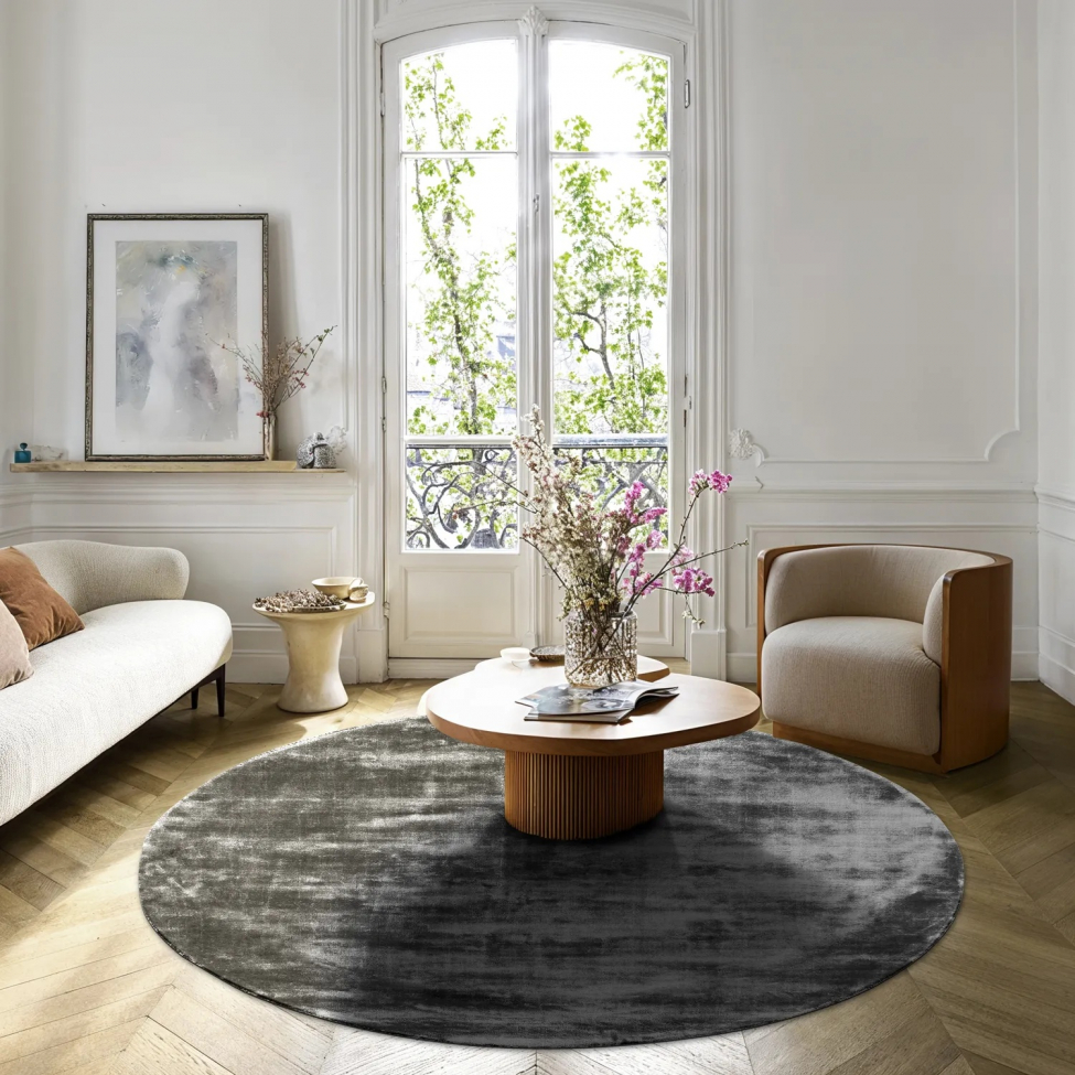 Tapis rond 'Jodhpur' 240cm - Gris