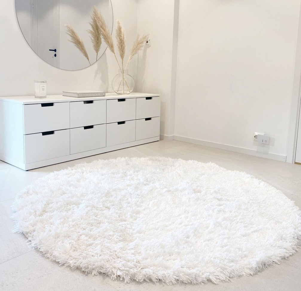 Tapis rond 'Janjira' 160cm - Blanc