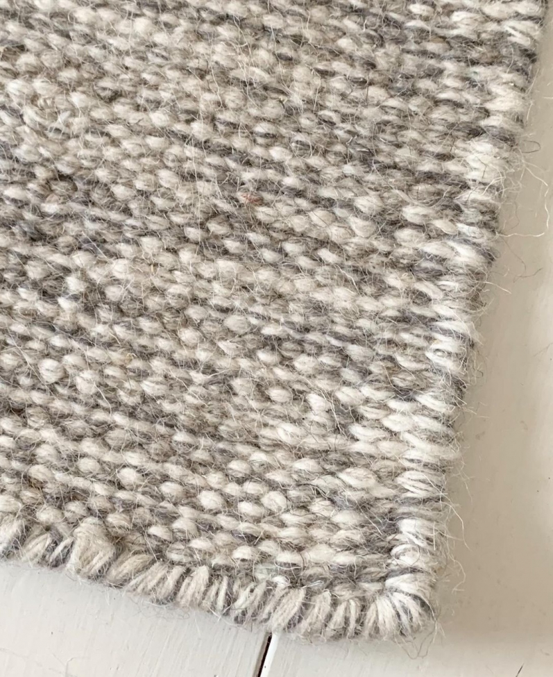 Tapis en laine 'Dhurry' 300x400cm - Gris