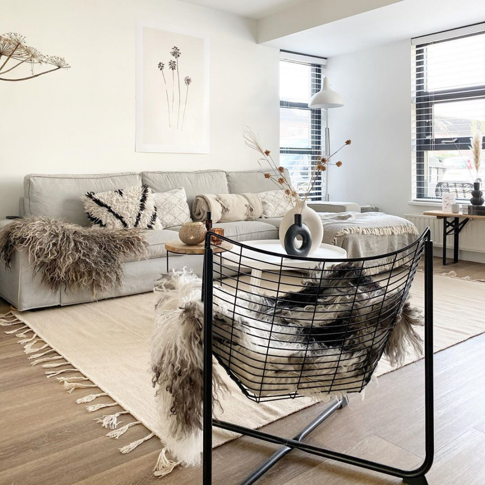 Tapis en laine 'Malana' 300x400cm - Beige