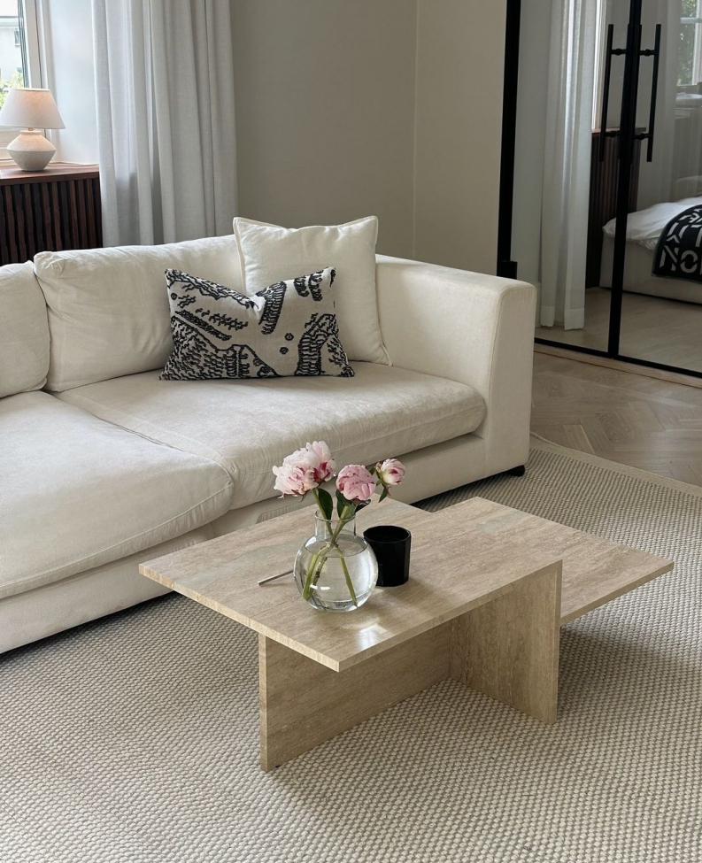 Tapis en laine 'Coastal' 130x190cm - Crème