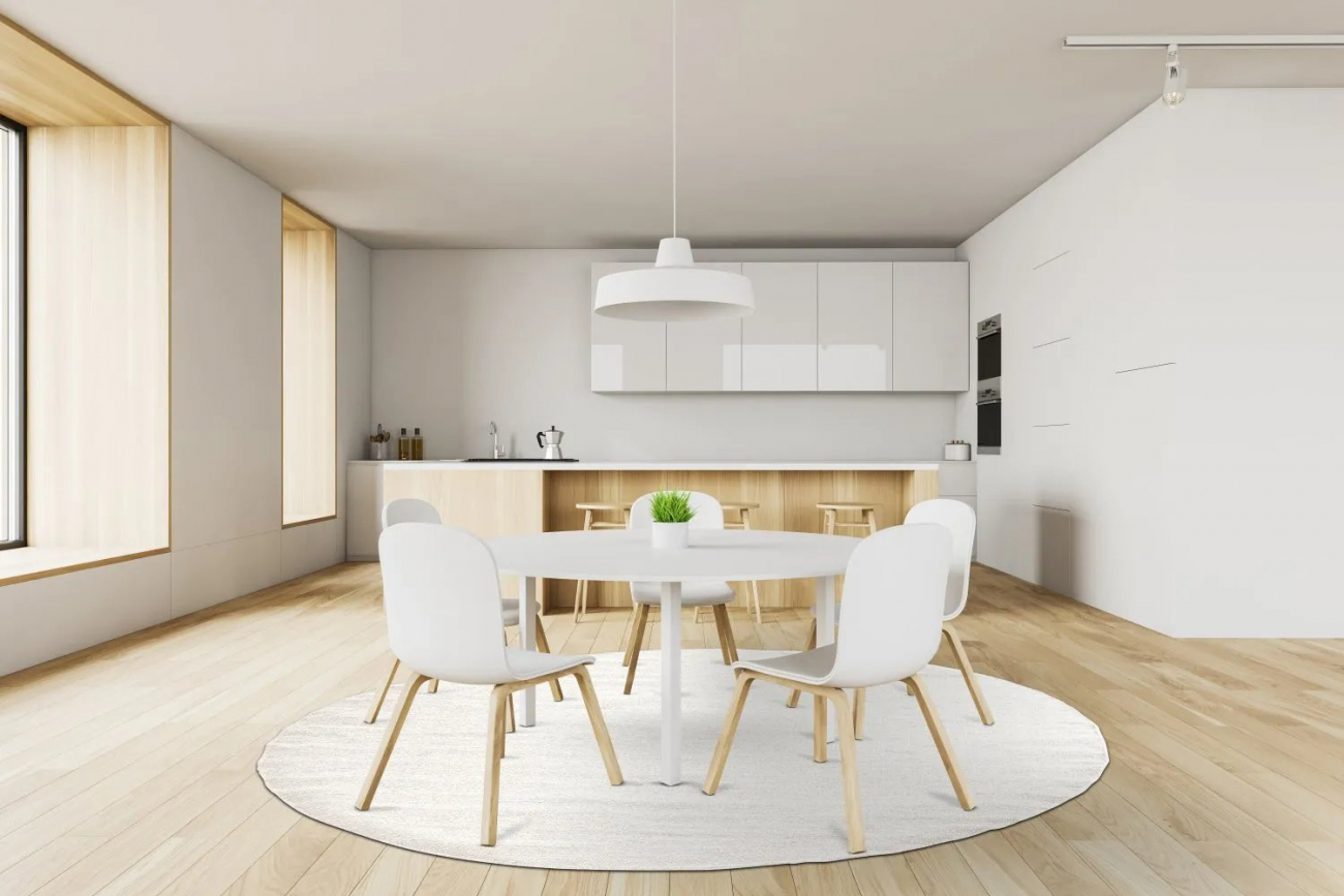 Tapis rond 'Hamilton' 200cm - Blanc