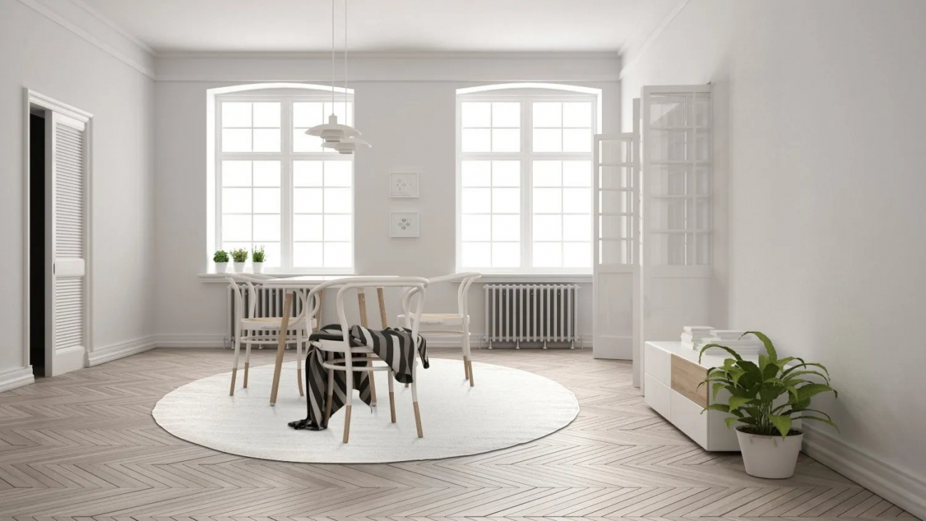 Tapis rond 'Hamilton' 300cm - Blanc