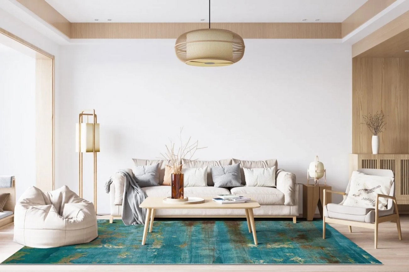 Tapis Wilton 'Domont' 180x270cm - Turquoise