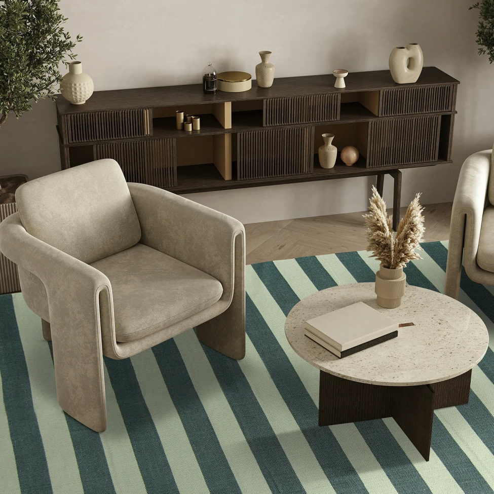 Tapis en coton 'Nilo' 80x200cm - Vert