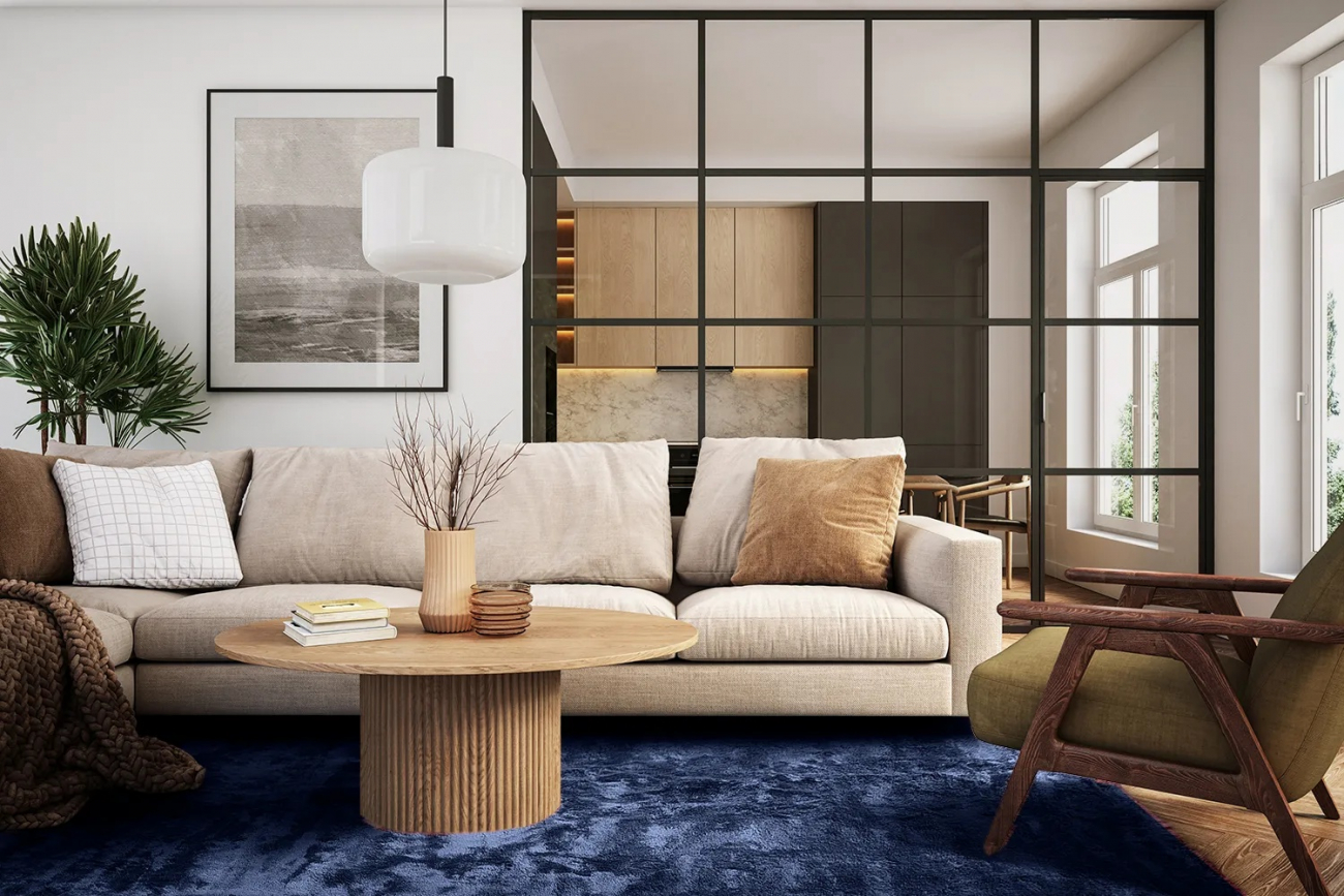 Tapis shag 'Aranga Super Soft' 60x120cm - Bleu foncé