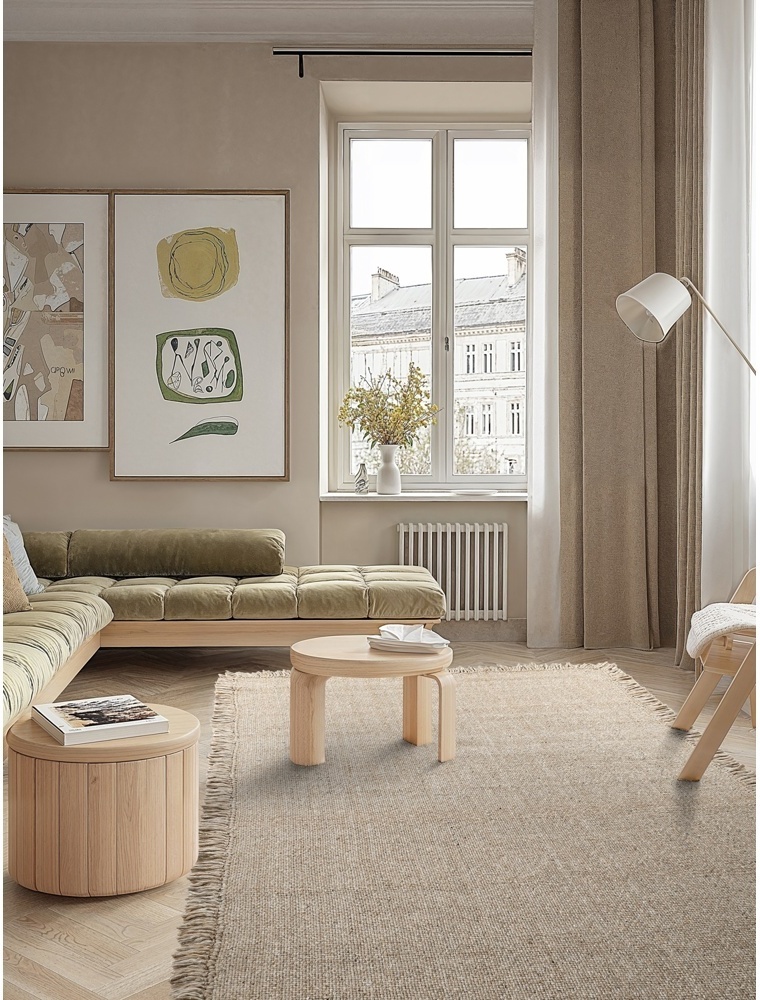 Tapis en laine 'Dalita' - Marron
