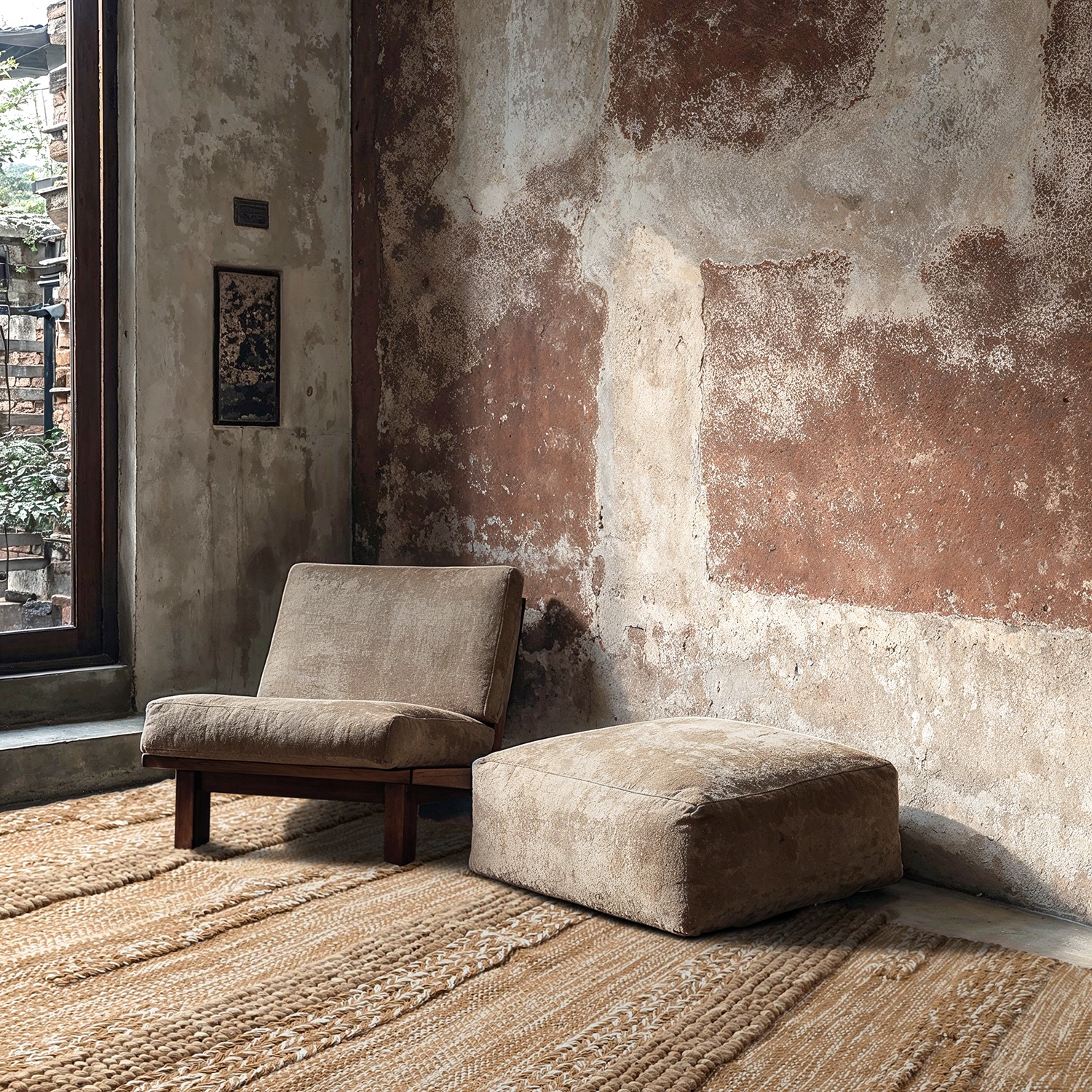 Tapis en laine ' Almaty' - Marron clair