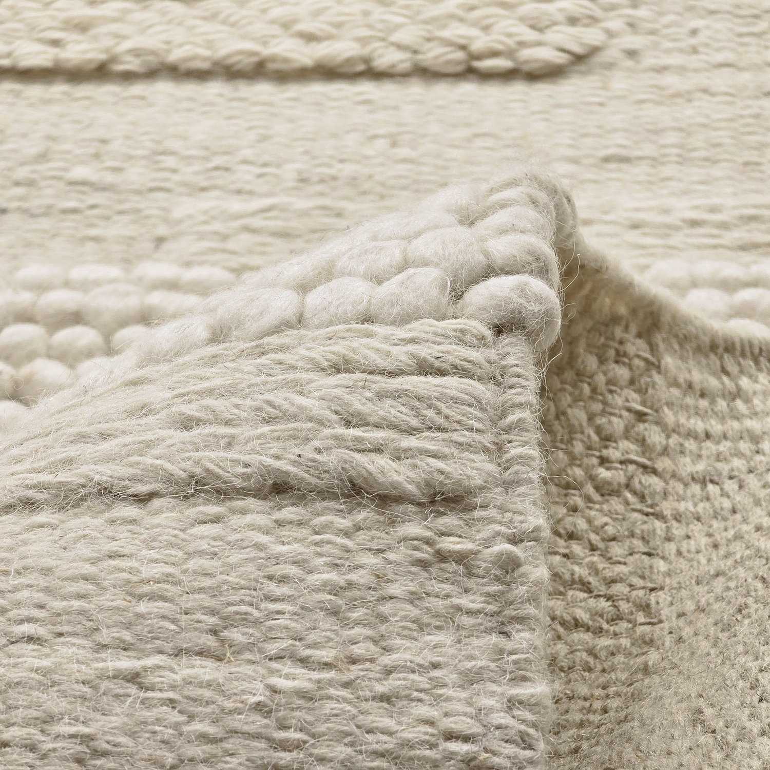 Tapis en laine ' Almaty - Blanc
