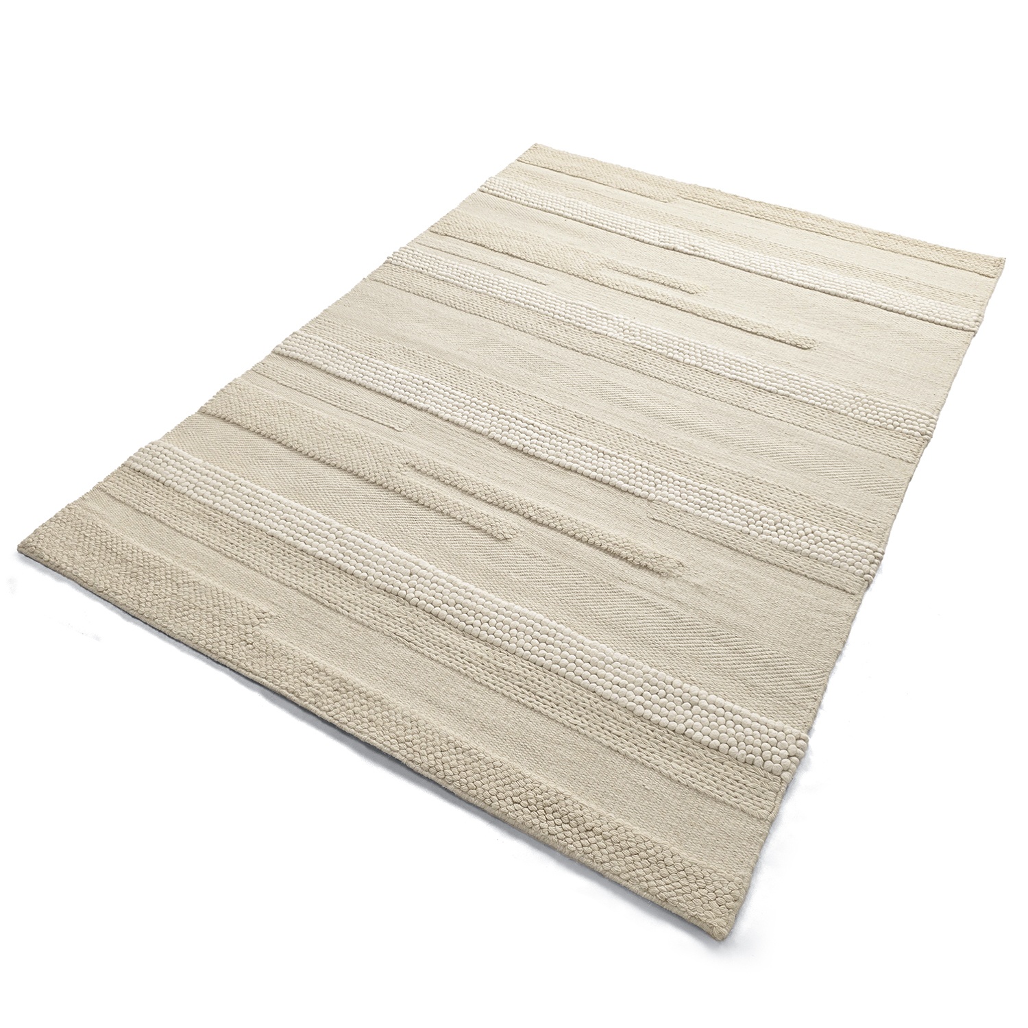 Tapis en laine ' Almaty - Blanc