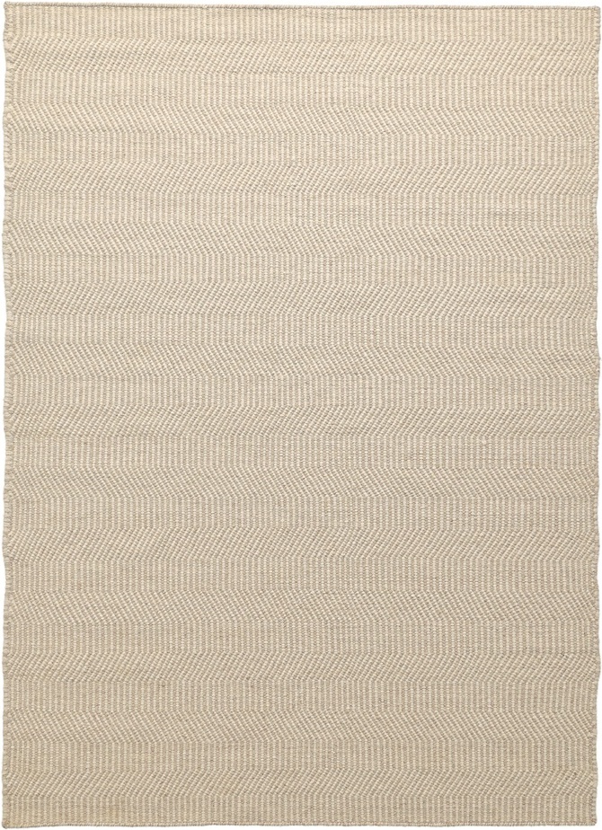 Tapis en laine 'Larkana' - Beige/blanc