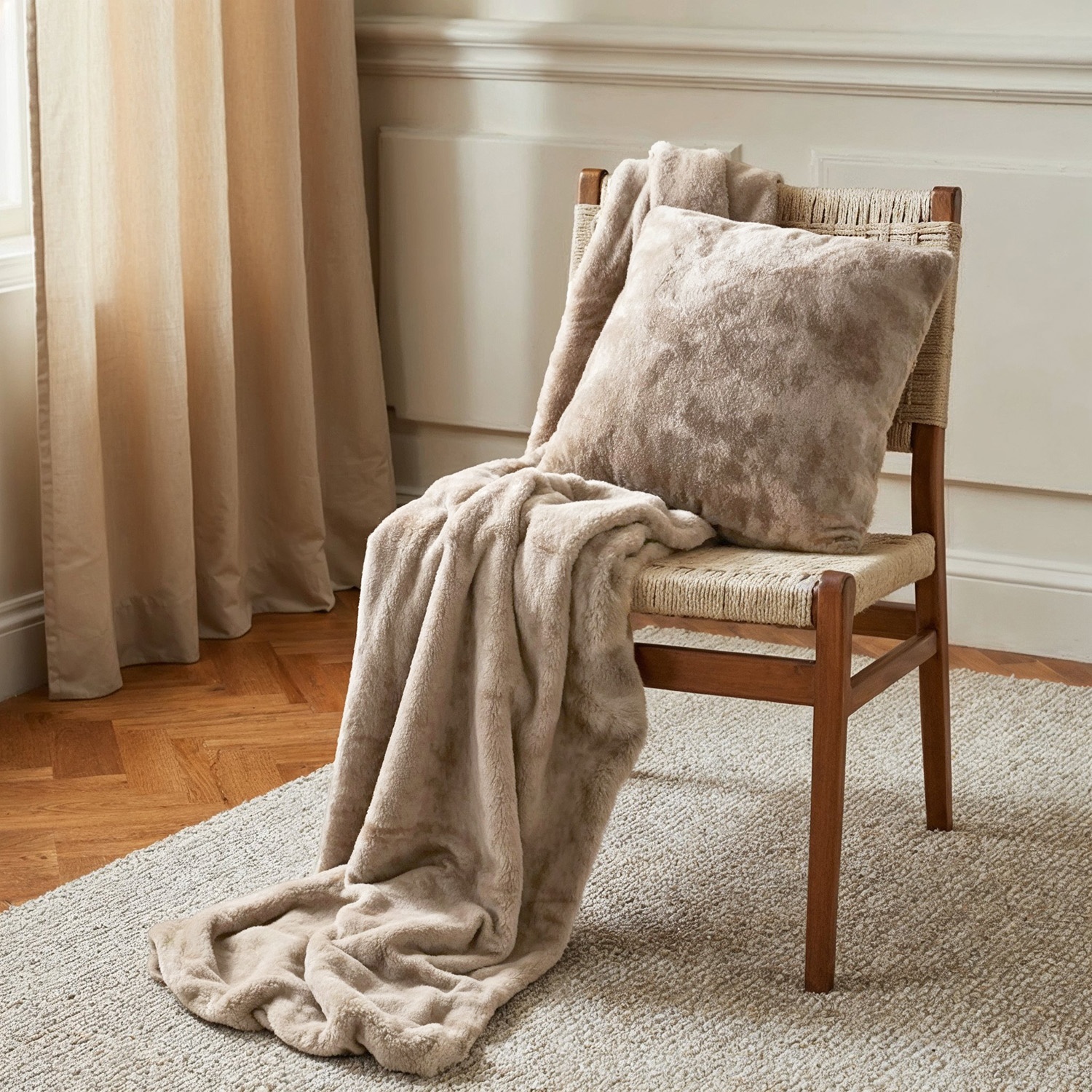 Housse de coussin ' Aranga Super Soft ' 45 x 45 cm - Marron