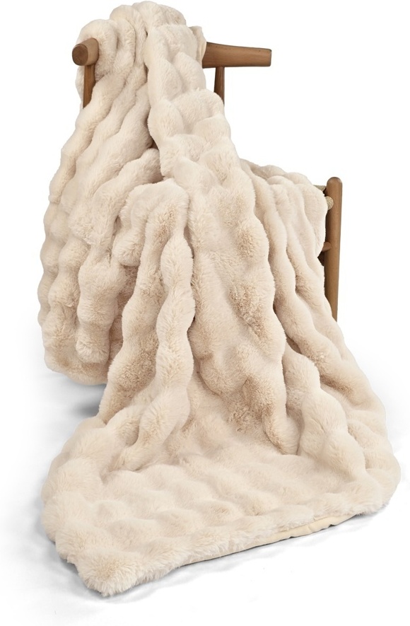 Plaid ' Aranga Bubble Throw ' 130 x 170 cm - Beige
