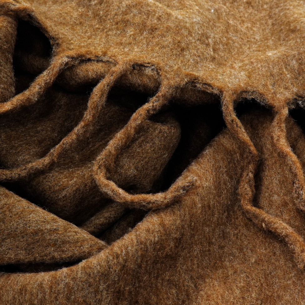 Plaid ' Samantha ' 130 x 170 cm - Marron