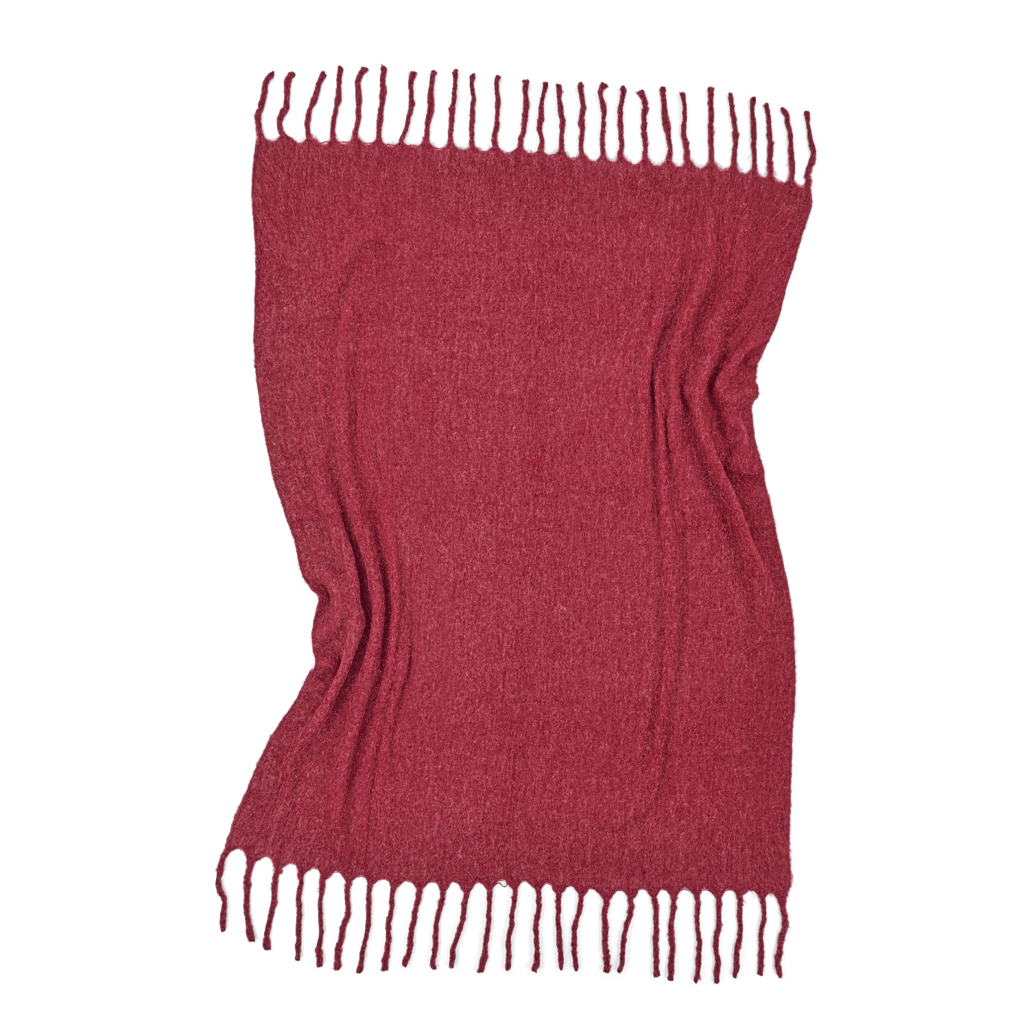 Plaid ' Samantha ' 130 x 170 cm - Rouge foncé