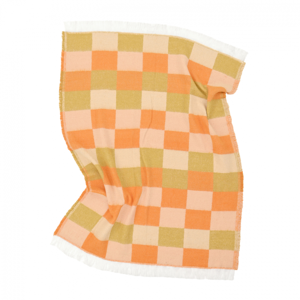 Tapis à carreaux ' Audrey Check ' 130 x 170 cm - Beige/jaune/orange