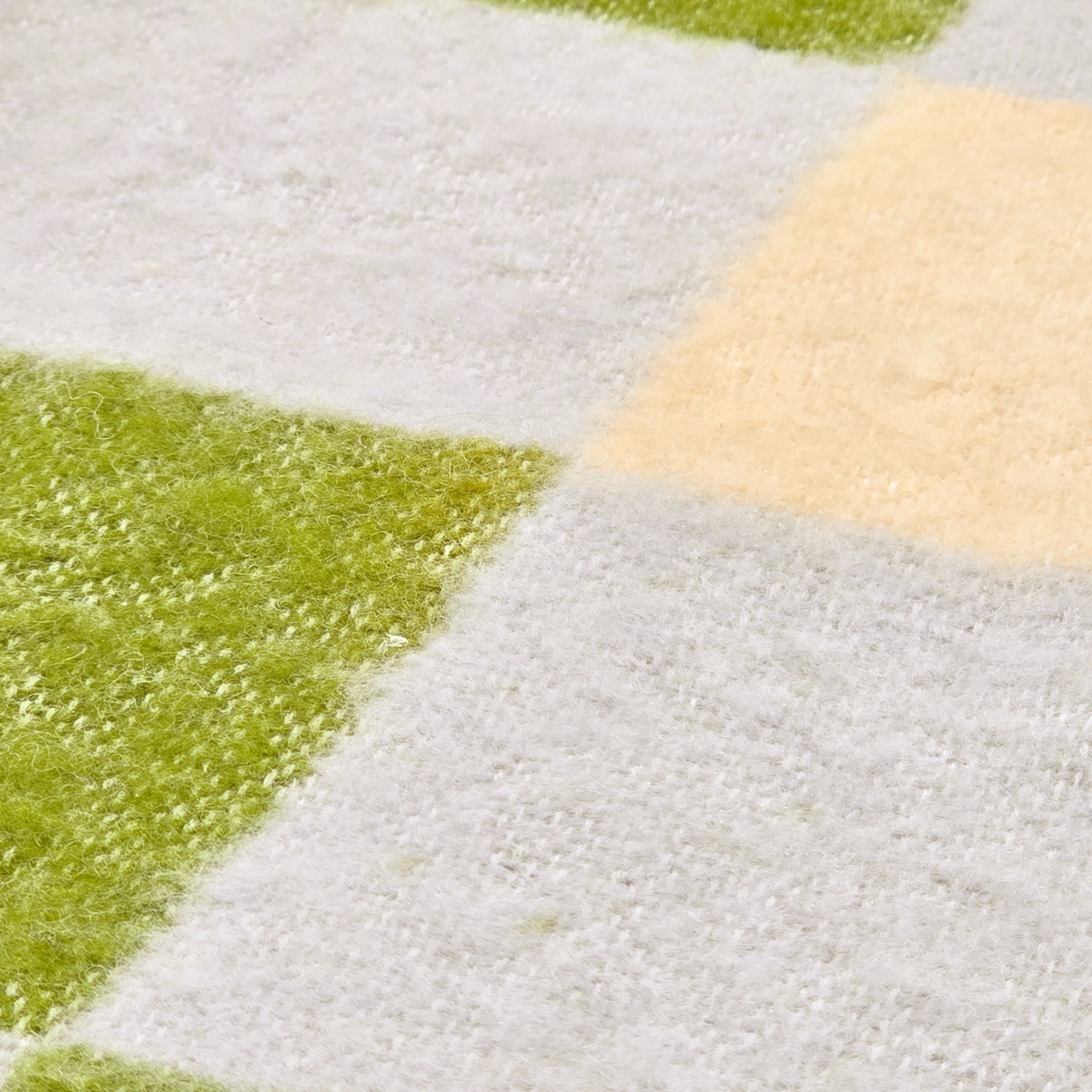 Tapis à carreaux ' Audrey Check ' 130x170cm - Beige/vert/violet