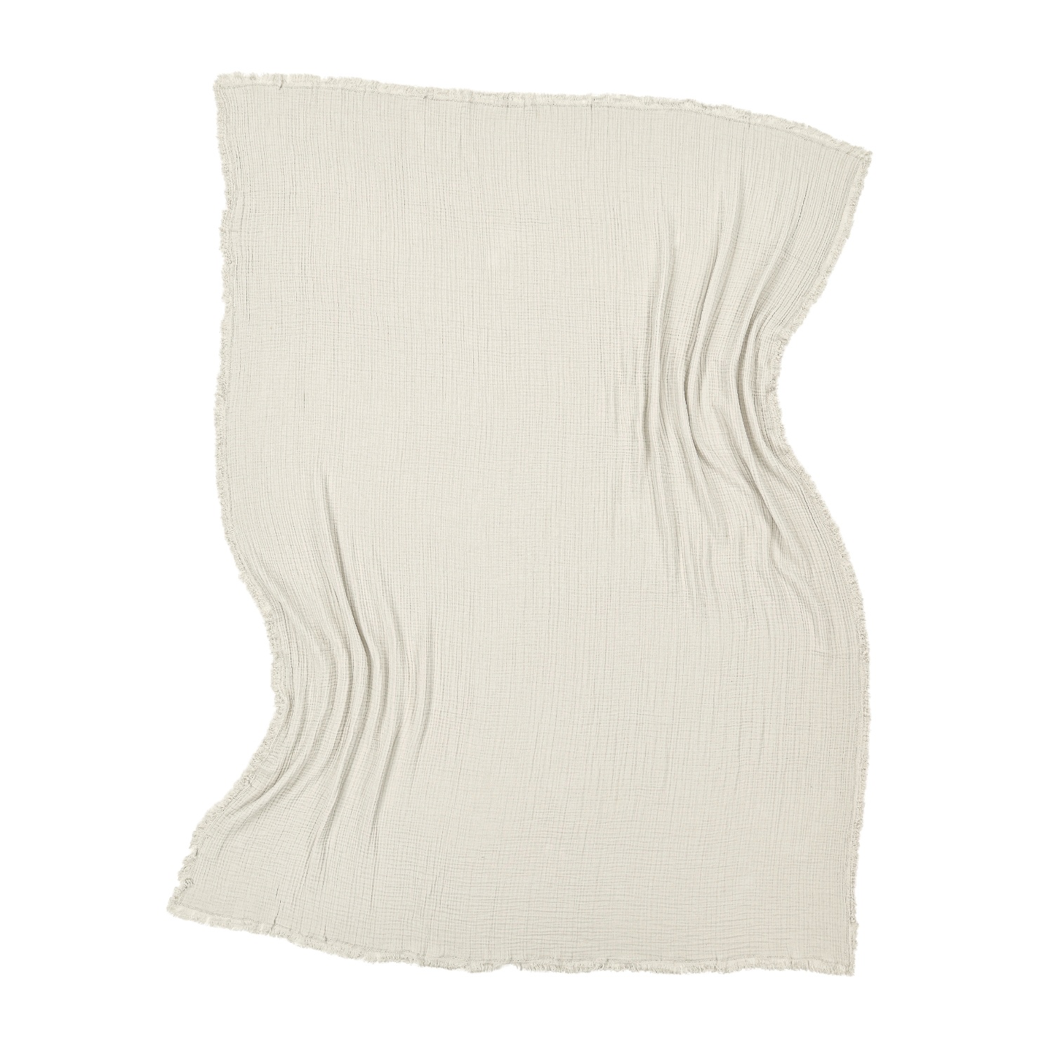 Couverture en mousseline ' Dorena ' 130 x 170 cm - Bleue