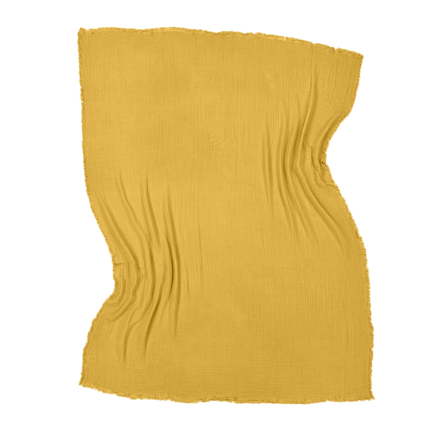 Couverture en mousseline ' Dorena ' 130 x 170 cm - Jaune