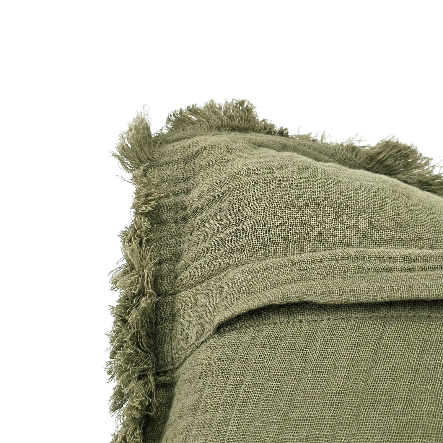 Housse de coussin ' Dorena ' 45 x 45 cm - Verte