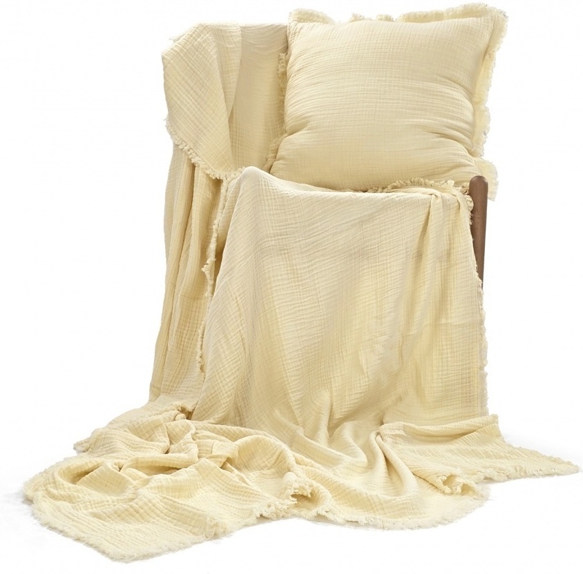 Housse de coussin ' Dorena ' 45 x 45 cm - Blanche