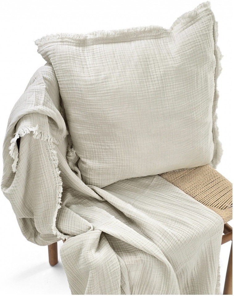 Housse de coussin ' Dorena ' 45 x 45 cm - Gris