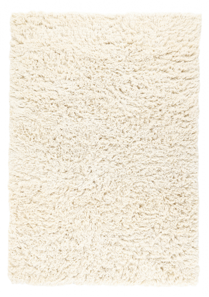 Tapis Rya 'Fassale » en laine tissée à la main' - Blanc