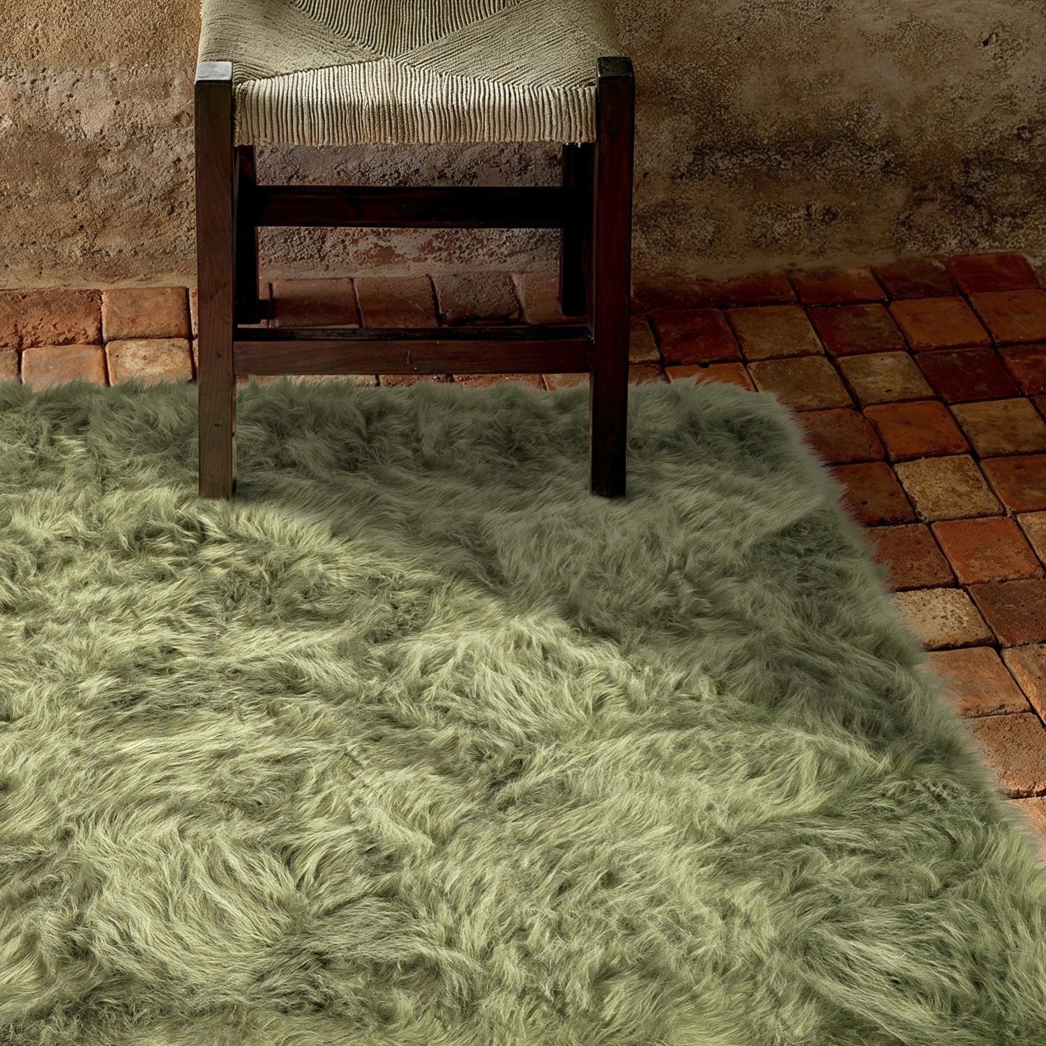 Tapis Rya ' Sohar ' - Vert
