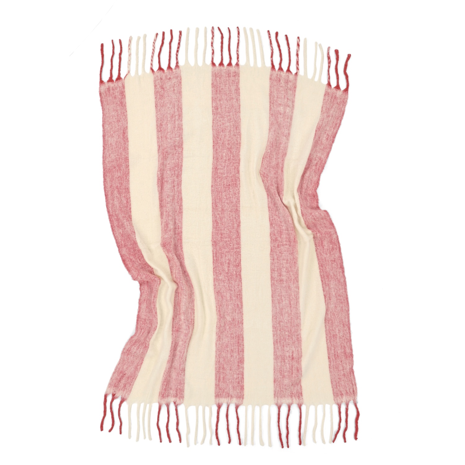 Tapis à carreaux ' Beatriz Stripe ' 130 x 170 cm - Rouge/blanc